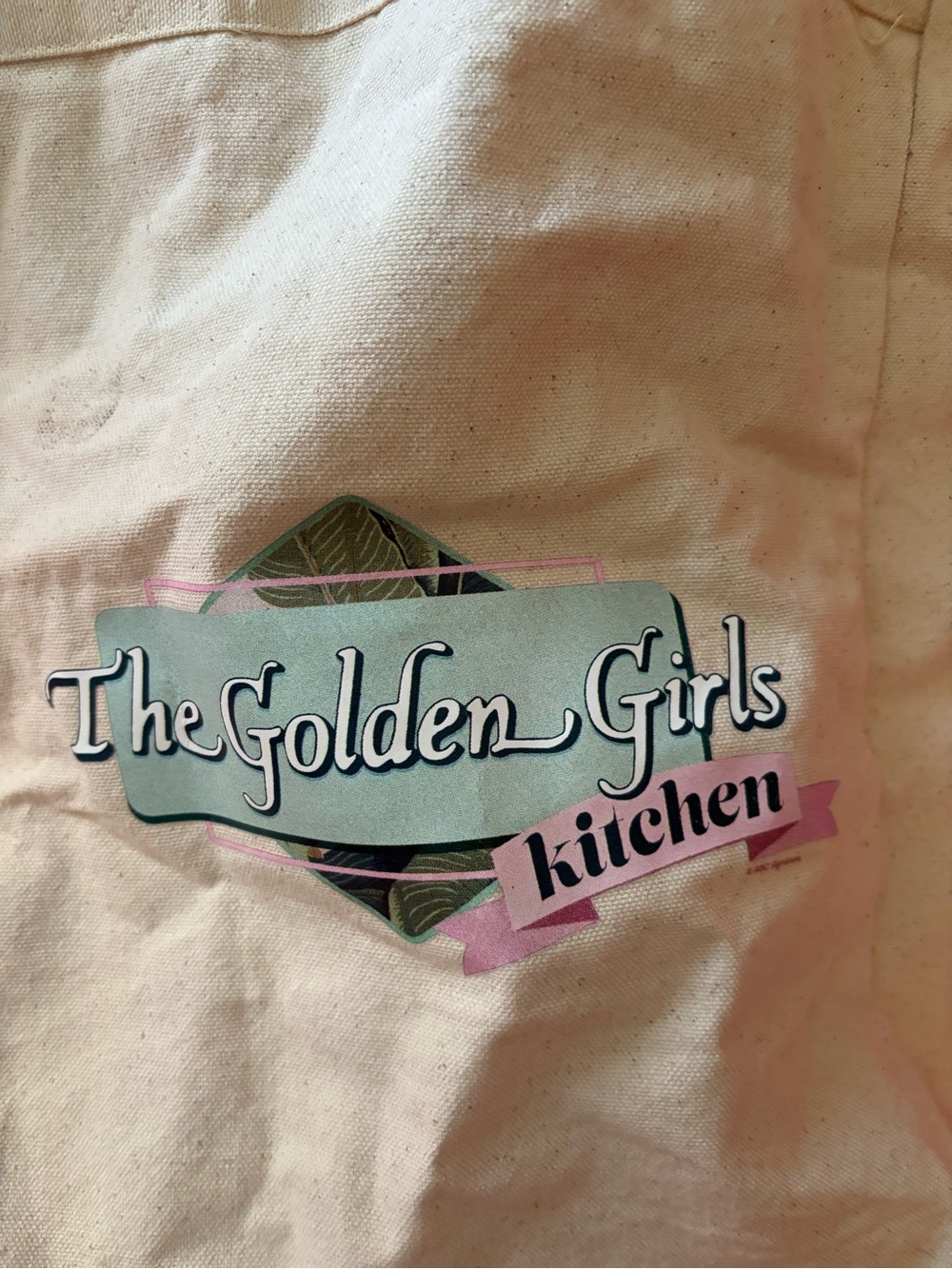 Cream Canvas Tote Bag with Retro 'The Golden Girls' Kitchen Graphic - Picture 4 of 5